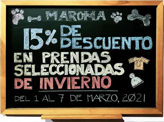 Pizarrón con promociones